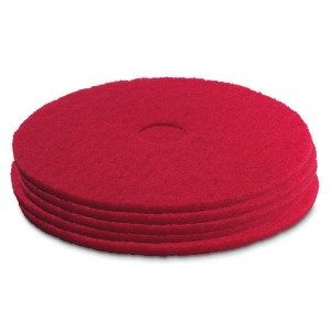 Karcher Medium Soft Red Floor Pads 306mm - Box 5